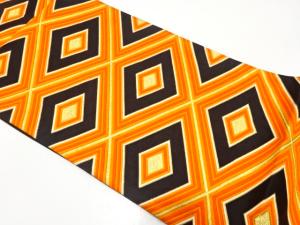 斜め格子模様織り出し　袋帯